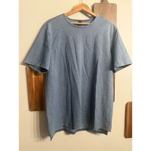 Lululemon Blue Stretch Crew Neck High Low Hem Short Sleeve T-Shirt Size Large